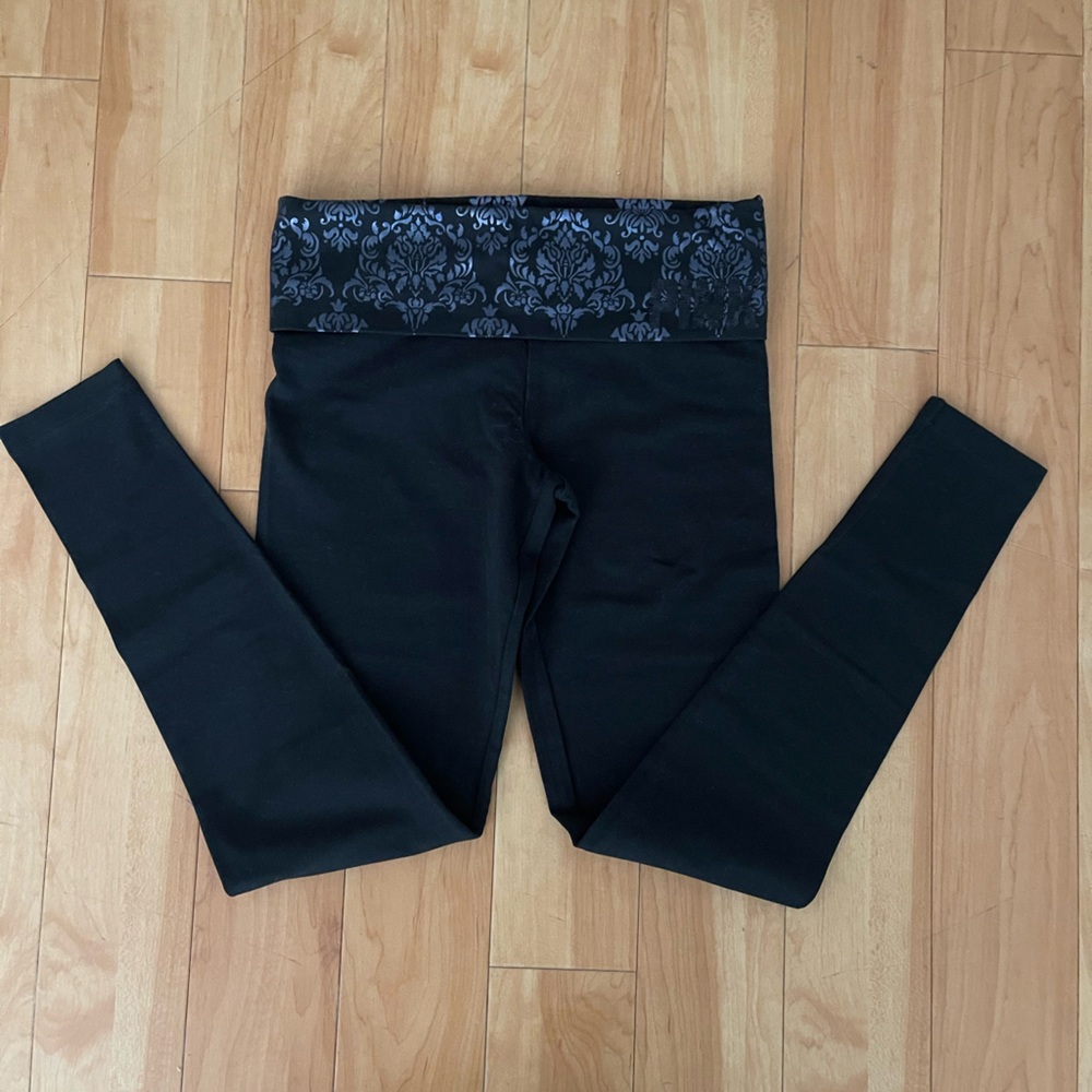 PINK Victoria Secret Fold Over Bling Yoga XS